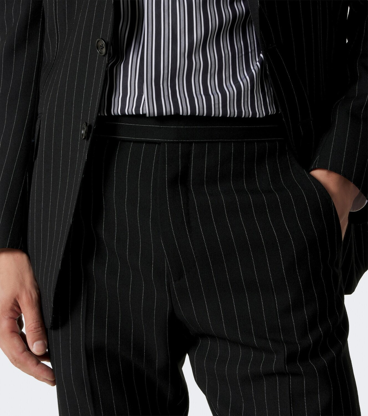 Tom Ford Pinstriped wool straight pants