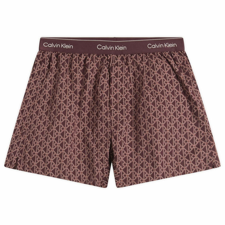 Photo: Calvin Klein Men's Cotton Poplin Trad Boxer Short in Red