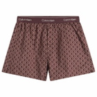 Calvin Klein Men's Cotton Poplin Trad Boxer Short in Red