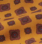 Rubinacci - 7.5cm Printed Silk-Twill Tie - Yellow