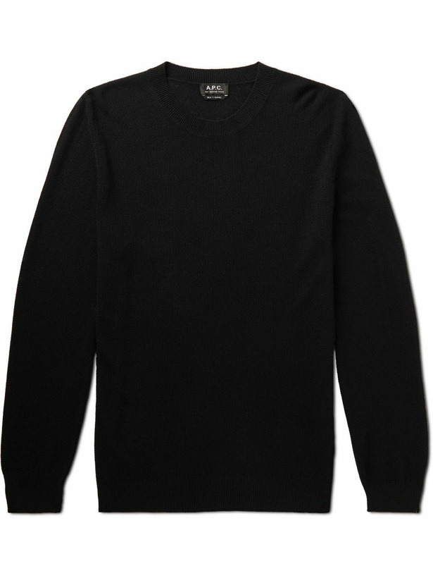 Photo: A.P.C. - Christian Knitted Sweater - Black