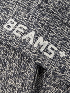 BEAMS PLUS - Two-Pack Striped Mélange Cotton-Blend Socks - Blue