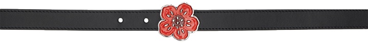 Photo: Kenzo Black Kenzo Paris Thin Boke Flower Reversible Belt