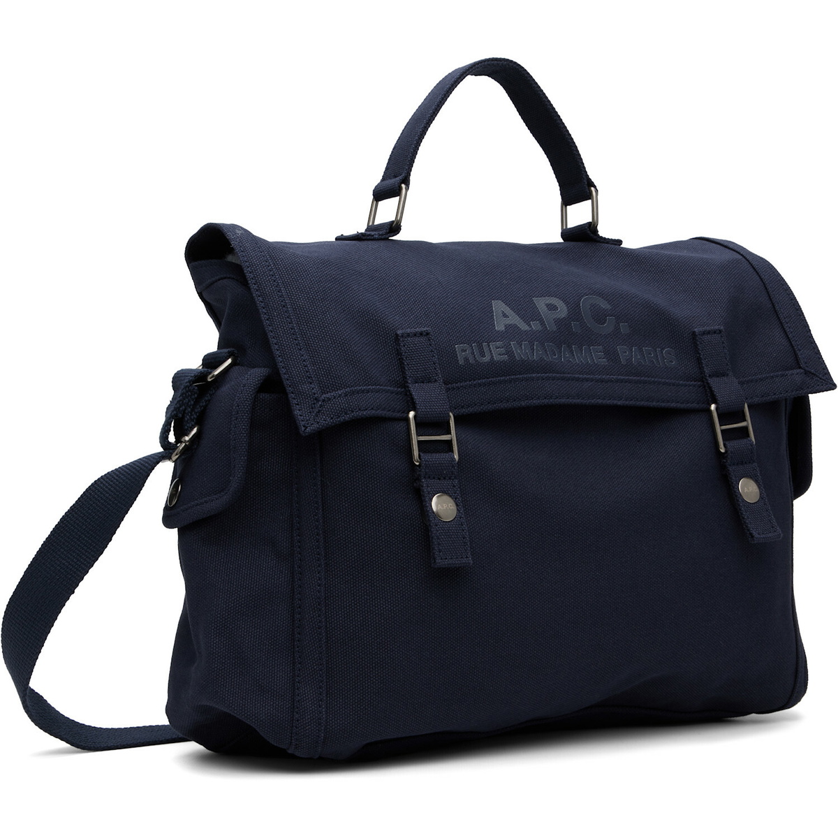 A.P.C. Navy 'Récupération' Messenger Bag
