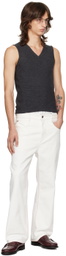 Fax Copy Express White Straight Jeans