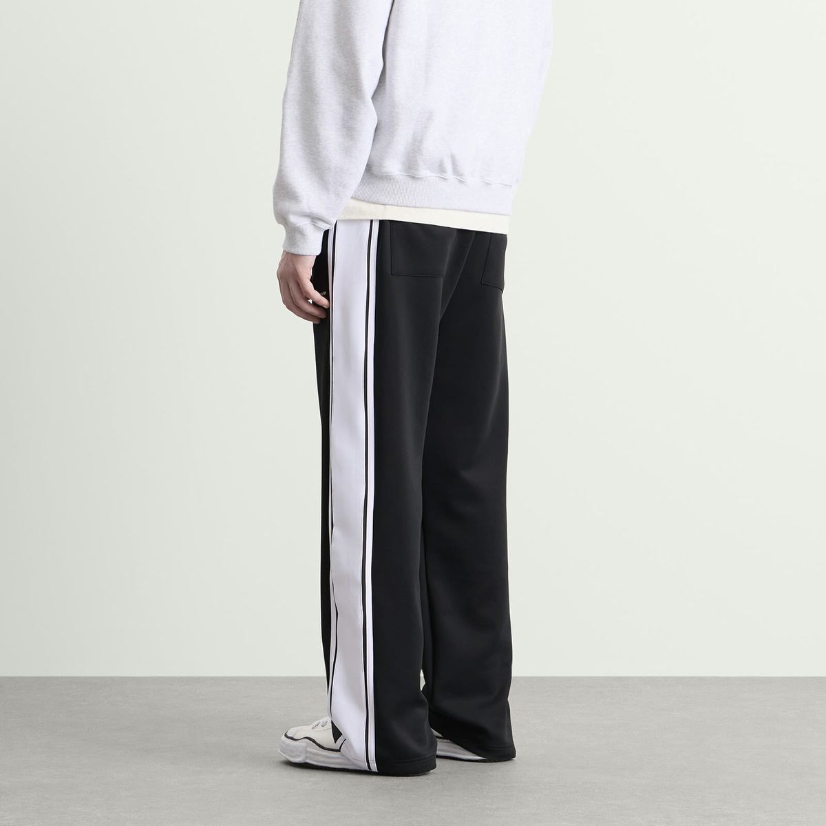 Cole Buxton Men's Wide Stripe Sweatpants in Black