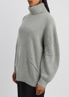 Helmut Lang Apex Roll-neck Wool-blend Jumper Light Grey