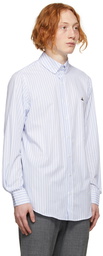 Vivienne Westwood Blue & White Striped Two-Button Krall Shirt