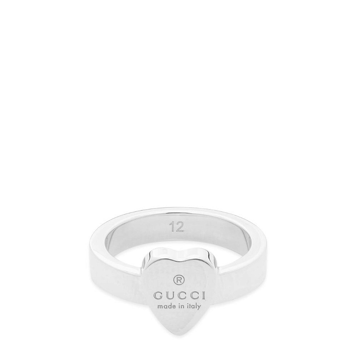 Photo: Gucci Women's Jewellery Heart Motif Ring in Silver