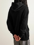 Pasadena Leisure Club - Puff Logo-Print Cotton-Jersey Hoodie - Black