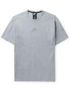 NIKE - Logo-Print Mélange Cotton-Blend Jersey T-Shirt - Gray