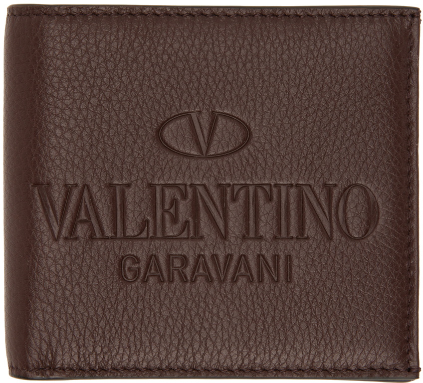 Valentino Garavani Brown Identity Boifold Wallet Valentino Garavani