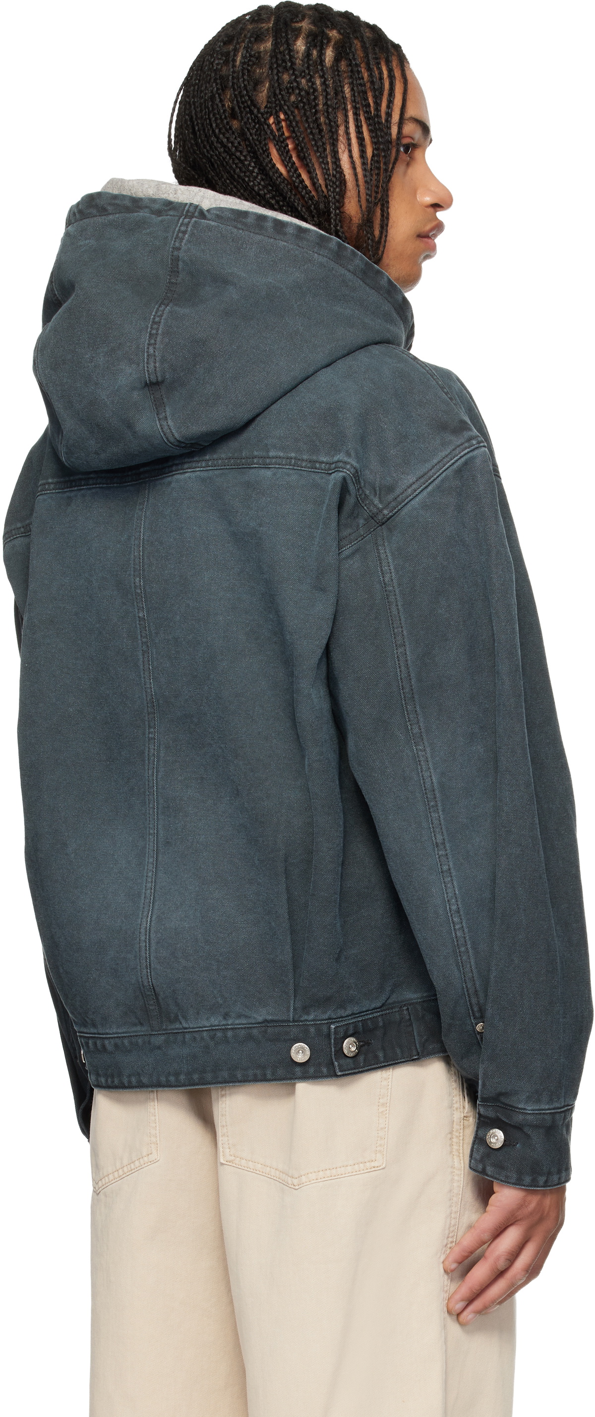 WOOYOUNGMI Gray Hood Dyed Jacket