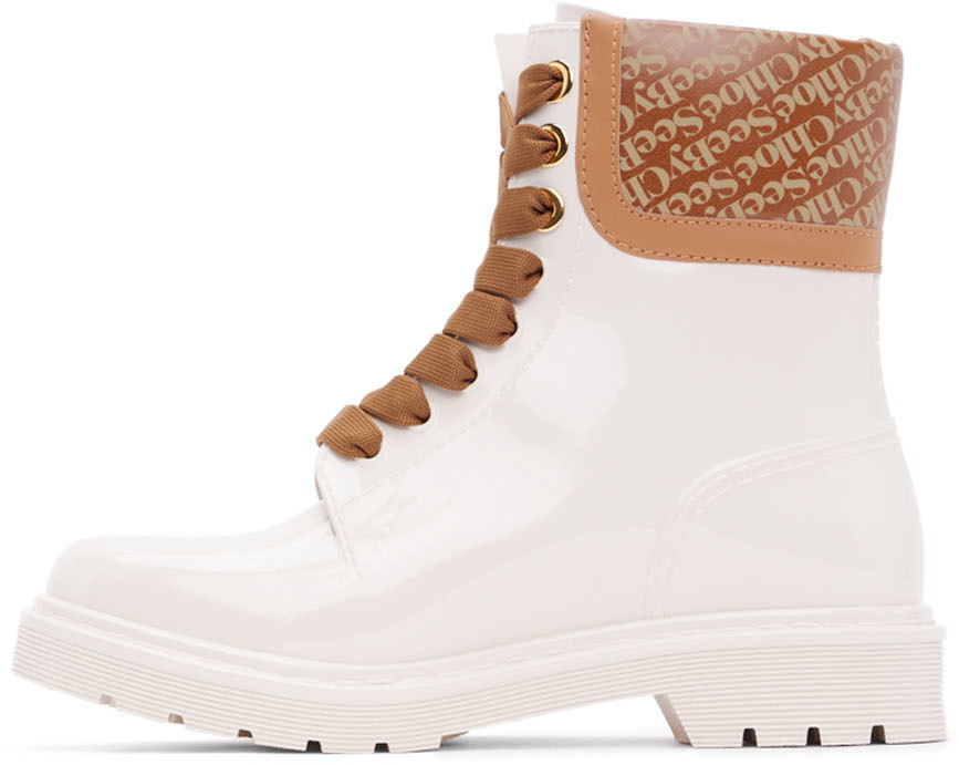 See by Chlo White Brown Florrie Boots See by Chloe