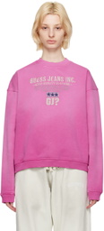 GUESS USA Pink Distressed Sweatshirt
