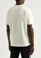 Moncler Logo Cotton T-shirt Cream