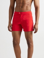 TOM FORD - Slim-Fit Short-Length Swim Shorts - Red