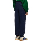 Gucci Blue Herringbone Cargo Pants