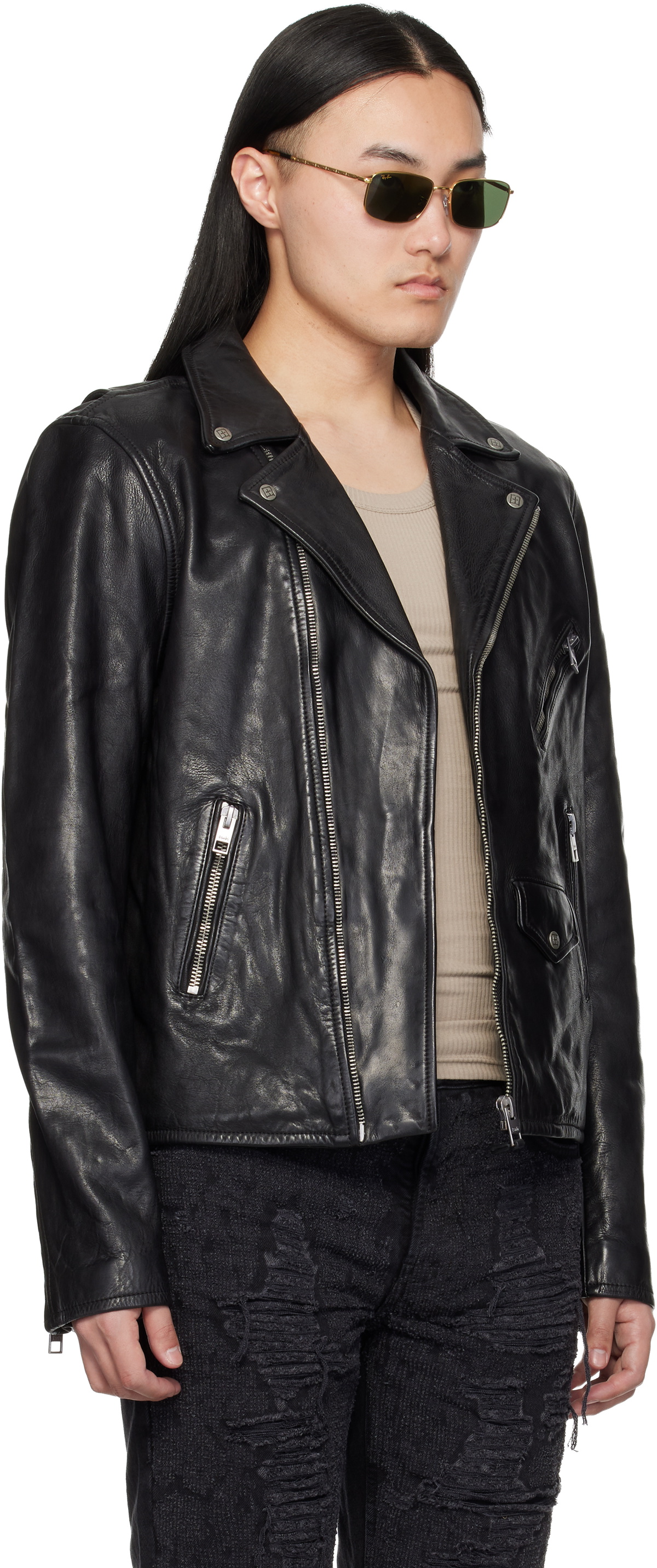 Ksubi Black Capitol Leather Jacket