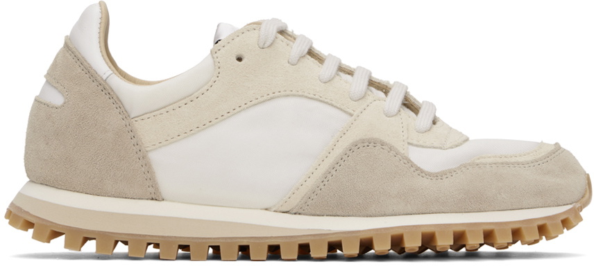 Spalwart White & Taupe Marathon Trail Low Sneakers