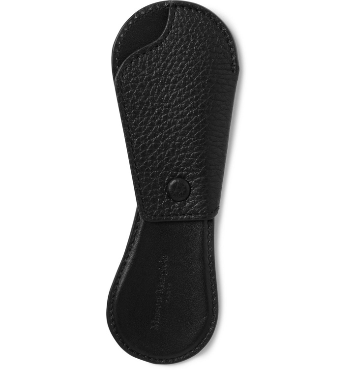 Photo: Maison Margiela - Fold-Out Full-Grain and Smooth Leather Shoe Horn - Black