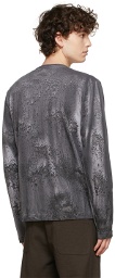 Serapis Grey Marble Dye Long Sleeve T-Shirt