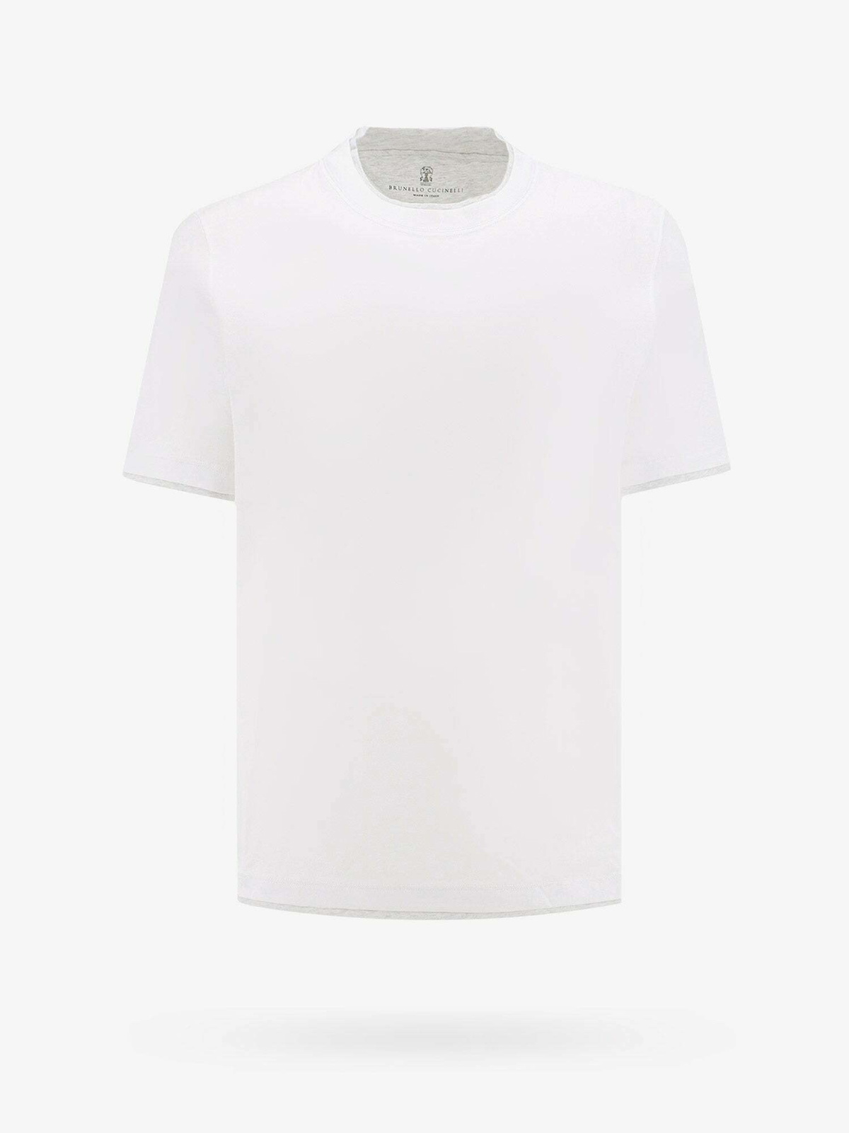Tシャツ・カットソー BRUNELLO CUCINELLI Men T-shirt White M0B137427G CW787 BRUNELLO CUCINELLI Layered Cotton-Jersey T-Shirt for Men