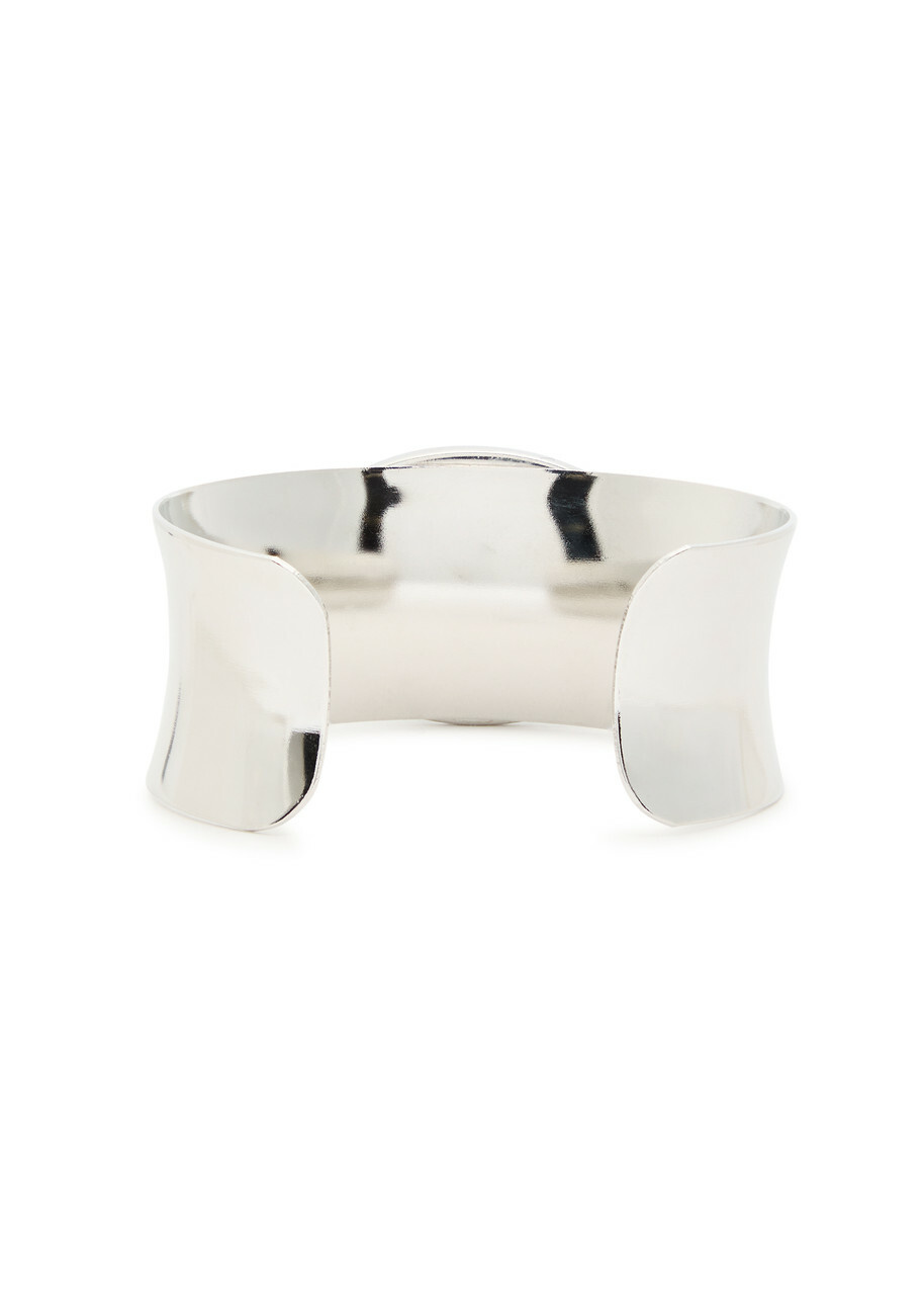 Jennifer Behr Johanna Rhodium-plated Cuff - Dark Green - One Size