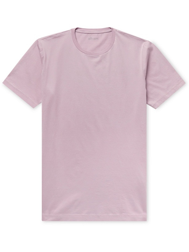Photo: Albam - Cotton-Jersey T-Shirt - Pink - XL