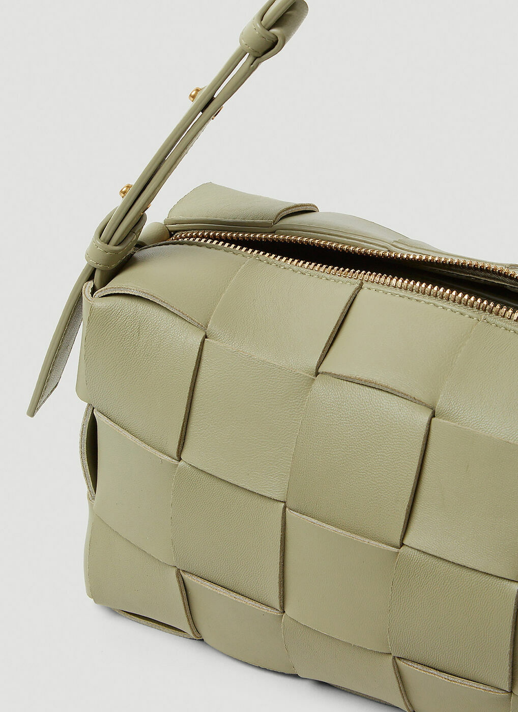 Bottega Veneta Brick Cassette Shoulder Bag in Natural