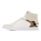 Burberry White Reeth High-Top Sneakers