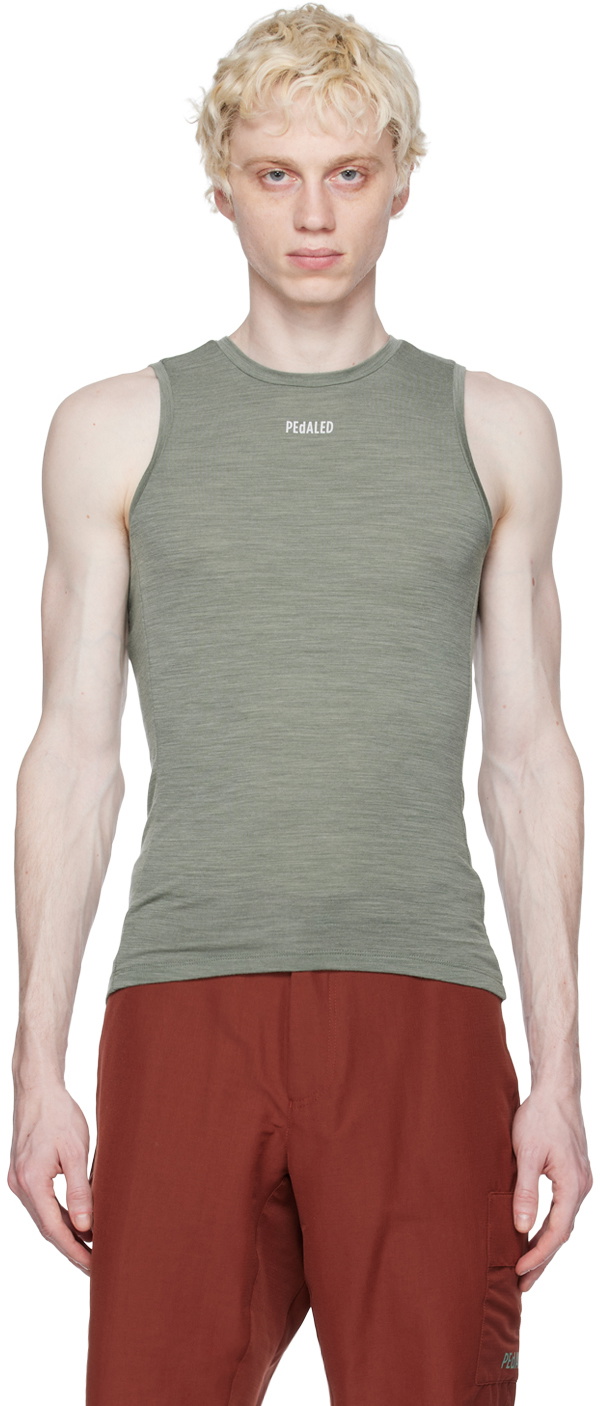 PEdALED Khaki Breathable Tank Top