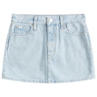 Calvin Klein Women's Micro Mini Skirt in Denim Light