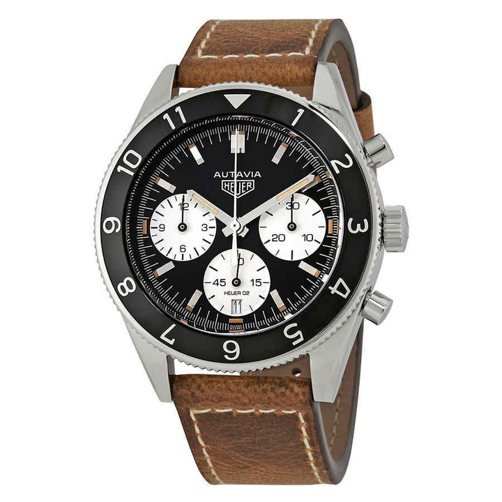 Photo: Tag Heuer Heritage Chronograph Black Dial Mens Watch CBE2110.FC8226