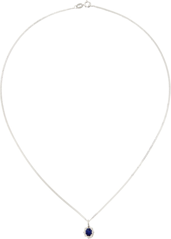 Photo: Bleue Burnham Silver Mini Bamboo Pendant Necklace