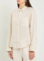 Citizens OF Humanity Kayla Shrunken Linen Shirt Beige
