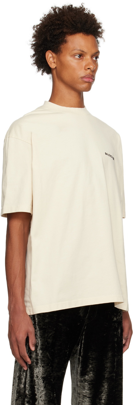 Balenciaga Off-White Medium Fit T-Shirt Balenciaga