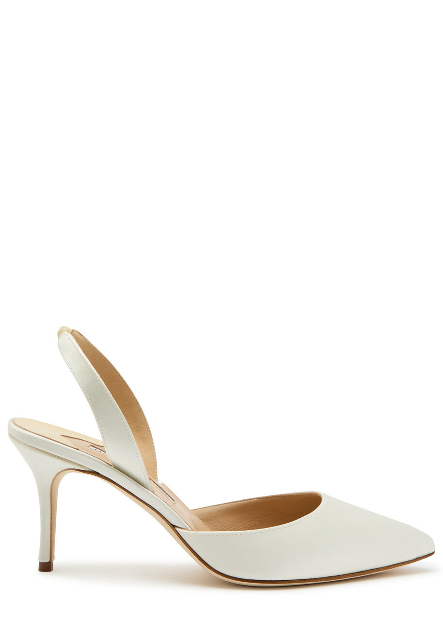 Manolo Blahnik Hangisi 70 Silk-satin Pumps