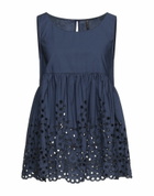 Manila Grace Womens Top Slate in Blue