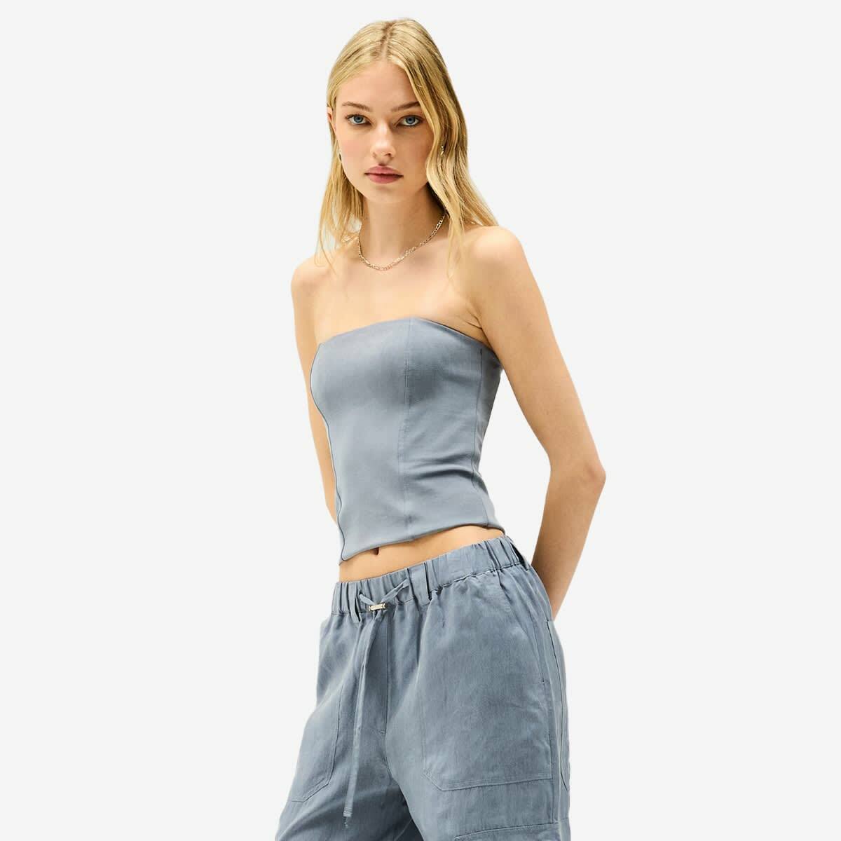 Represent Women's Elevate Strapless Top in Steel Blue
