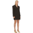 Situationist Brown Asymmetric Blazer Dress