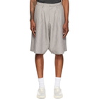 R13 Gray Jumbo Tailored Shorts