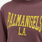 Palm Angels Women's College Fitted Crew Sweat in Plum/Yellow