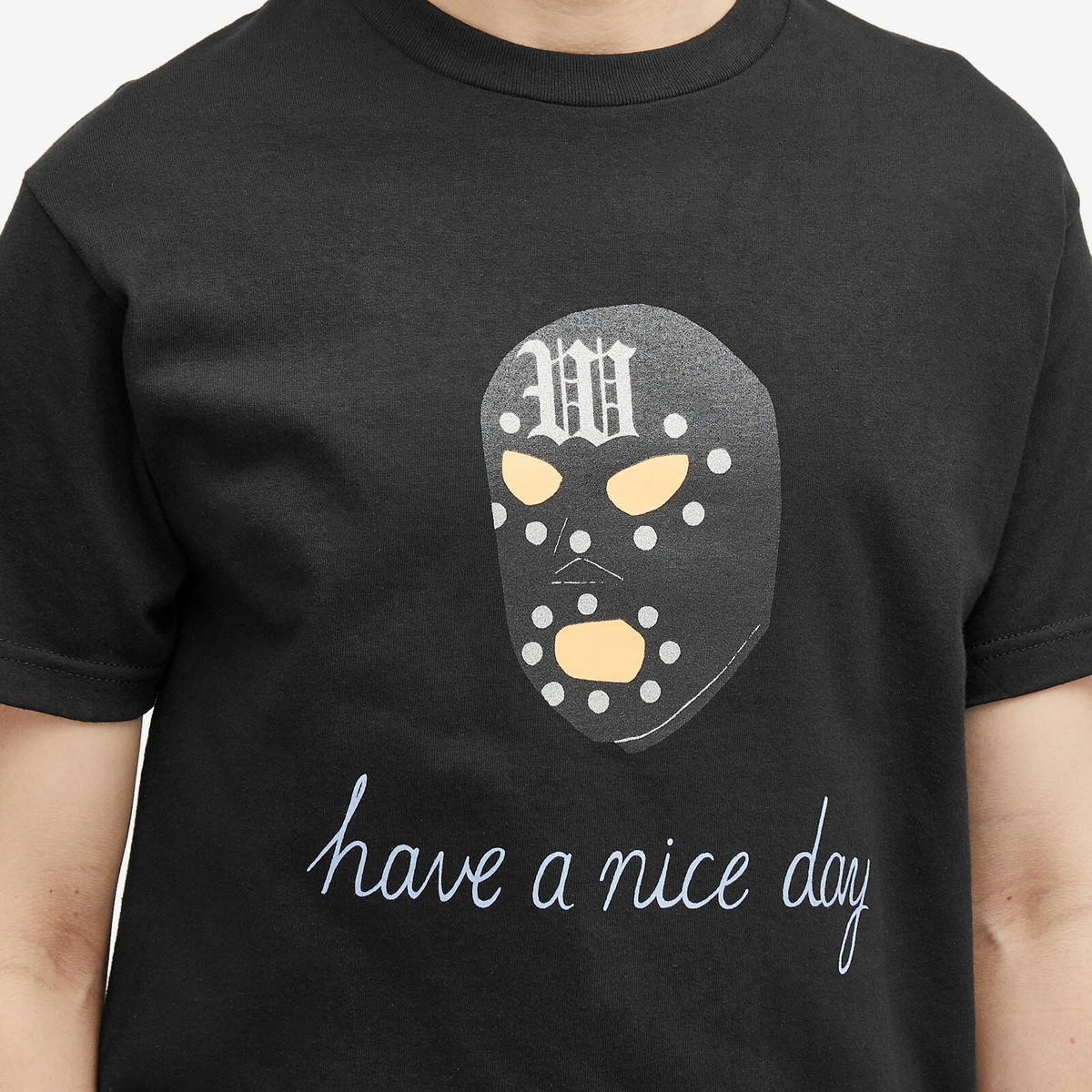 Wacko Maria Men's Type-1 Have A Nice Day T-Shirt in Black Wacko Maria