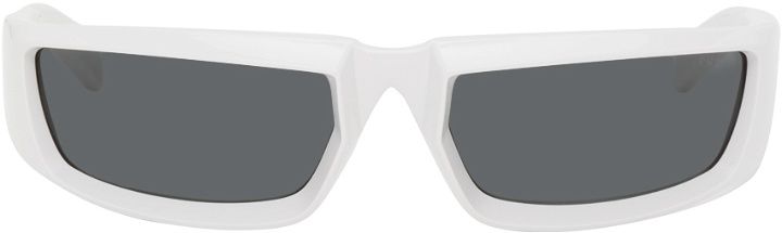 Photo: Prada Eyewear White Turbo Sunglasses