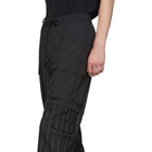 Juun.J Black Half-Pinstripe Cargo Pants