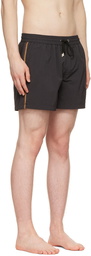 Paul Smith Black Artist Stripe Trim Swim Shorts