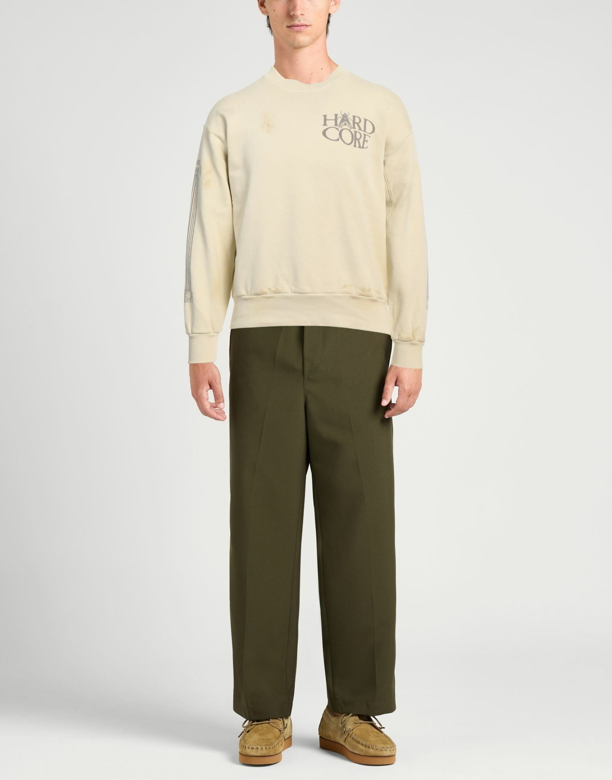 Aries Mens Sweatshirt Cream