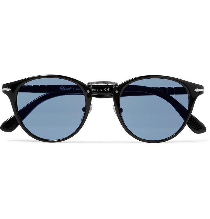 Photo: Persol - Round-Frame Acetate Sunglasses - Black