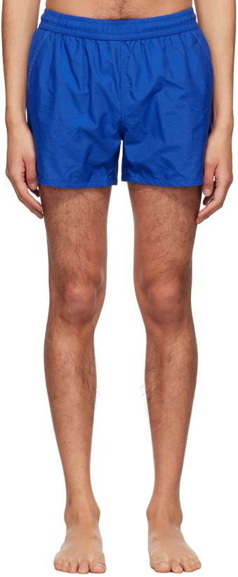 Photo: AMI Paris Blue Ami de Cœur Swim Shorts